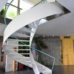 پله گرد – پله مارپیچ ، قوسی شکل ، استیل