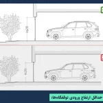ارتفاع درب پارکینگ