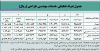 جدول تعرفه طراحی نظام مهندسی استان البرز سال 1405 نیم‌سال اول